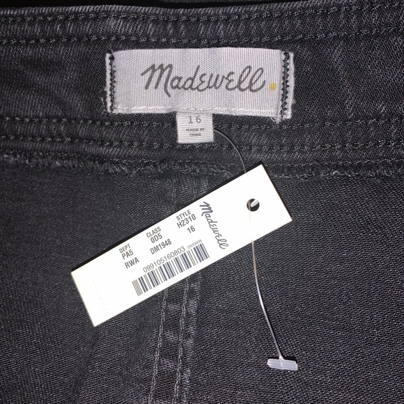 Madewell Metropolis Snap Jean Skirt Black NWT - Picture 7 of 9